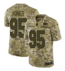 Nike Chiefs #95 Chris Jones Camo Mens Stitched NFL Limited 2018 Salute To Service Jersey