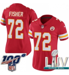 2020 Super Bowl LIV Women Nike Kansas City Chiefs #72 Eric Fisher Red Team Color Vapor Untouchable Limited Player NFL Jersey