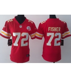 Women Nike Kansas City Chiefs 72 Eric Fisher Red NFL Jerseys