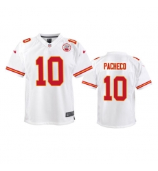 Youth Kansas City Chiefs #10 Isaih Pacheco Nike White Limited Jersey