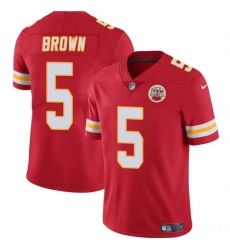 Youth Kansas City Chiefs 5 Hollywood Brown Red Vapor Untouchable Limited Stitched Football Jersey