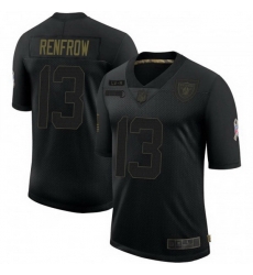 Men Las Vegas Raiders 13 Hunter Renfrow 2020 Black Salute To Service Limited Jersey