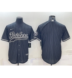 Men Las Vegas Raiders Blank Black With Patch Cool Base Stitched Baseball Jersey