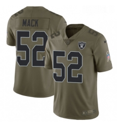 Mens Nike Oakland Raiders 52 Khalil Mack Limited Olive 2017 Salute to Service NFL Jersey