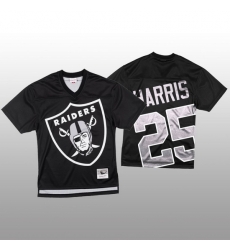 NFL Las Vegas Raiders 25 Erik Harris Black Men Mitchell  26 Nell Big Face Fashion Limited NFL Jersey