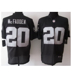 Nike Oakland Raiders 20 Darren McFadden Black Elite Logo Sleeves NFL Jersey