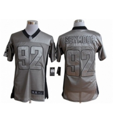 Nike Oakland Raiders 92 Richard Seymour Grey Elite Shadow NFL Jersey