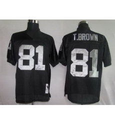 Oakland Raiders 81 T.Brown Black Jerseys Throwback