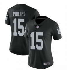 Women Las Vegas Raiders 15 Kyle Philips Black 2025 Vapor Stitched Jersey