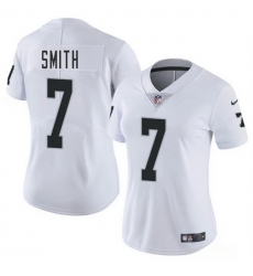 Women Las Vegas Raiders 7 Geno Smith White 2025 Vapor Stitched Jersey