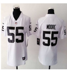 women New Raiders #55 Sio Moore White NFL Elite Jersey