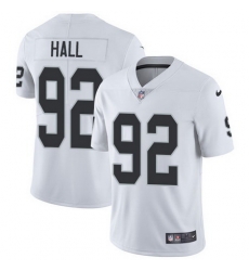 Nike Raiders #92 P J Hall White Youth Stitched NFL Vapor Untouchable Limited Jersey