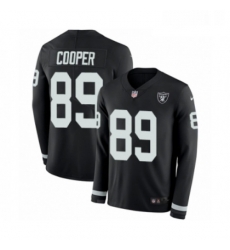 Youth Nike Oakland Raiders 89 Amari Cooper Limited Black Therma Long Sleeve NFL Jersey