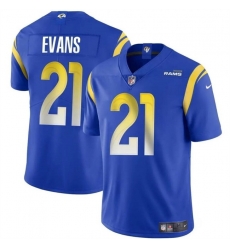 Men Los Angeles Rams 21 Zach Evans Blue 2024 Vapor Untouchable Stitched Football Jersey