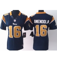 Women Nike St. Louis Rams 16 Danny Amendola Blue LIMITED Jerseys