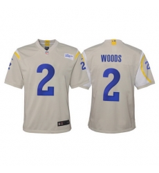 Youth Los Angeles Rams 2 Robert Woods Vapor Limited Bone Jersey