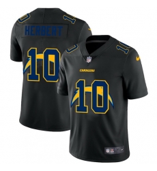 Los Angeles Chargers 10 Justin Herbert Men Nike Team Logo Dual Overlap Limited NFL Jersey Black