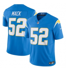 Men Los Angeles Chargers 52 Khalil Mack Blue 2023 F U S E  Vapor Untouchable Limited Stitched Jersey