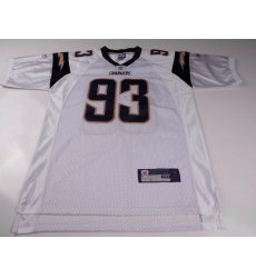 Mens San Diego Chargers Luis Castillo #93 NFL White Reebok Jersey