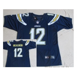 Nike San Diego Chargers 12 Robert Meachem Dark Blue Elite New NFL Jersey