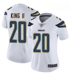 Chargers #20 Desmond King II White Women Stitched Football Vapor Untouchable Limited Jersey