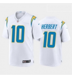 Women Nike Los Angeles Chargers 10 Justin Herbert White Alternate Vapor Limited Jersey