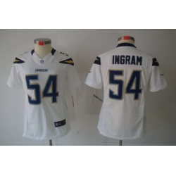 Women Nike San Diego Chargers #54 Melvin Ingram White Color[Women Limited Jerseys]