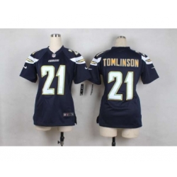 nike women nfl jerseys san diego chargers 21 tomlinson blue[nike]