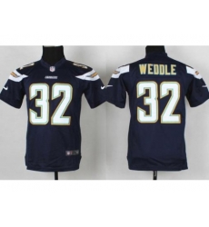 Youth Nike San Diego Chargers 32 Eric Weddle Dark Blue NFL Jerseys