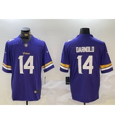 Men Minnesota Vikings 14 Sam Darnold Purple Vapor Untouchable Limited Stitched Jersey