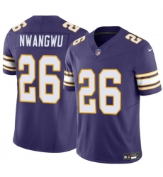 Men Minnesota Vikings 26 Kene Nwangwu Purple 2023 F U S E  Throwback Vapor Untouchable Limited Stitched Jersey