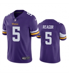 Men's Minnesota Vikings #5 Jalen Reagor Purple Vapor Untouchable Stitched Jersey