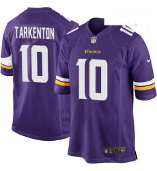 Mens Nike Minnesota Vikings 10 Fran Tarkenton Game Purple Team Color NFL Jersey