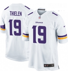 Mens Nike Minnesota Vikings 19 Adam Thielen Game White NFL Jersey