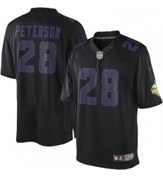 Mens Nike Minnesota Vikings 28 Adrian Peterson Limited Black Impact NFL Jersey