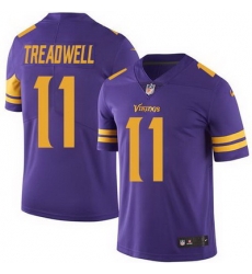 Nike Vikings #11 Laquon Treadwell Purple Mens Stitched NFL Limited Rush Jersey