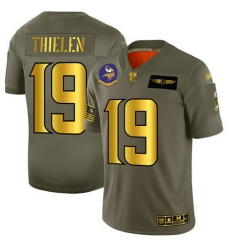 Vikings 19 Adam Thielen Camo Gold Men Stitched Football Limited 2019 Salute To Service Jersey