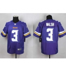 nike nfl jerseys minnesota vikings 3 walsh purple[Elite]