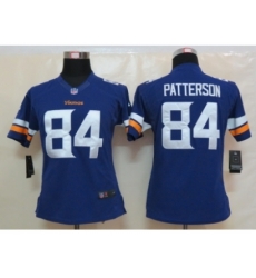 Women New Nike Minnesota Vikings #84 Patterson Purple Jerseys