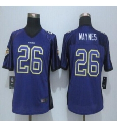 Women New Vikings #26 Trae Waynes Purple Team Color Stitched NFL Elite jersey