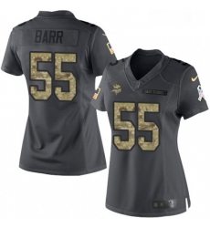 Womens Nike Minnesota Vikings 55 Anthony Barr Limited Black 2016 Salute to Service NFL Jersey