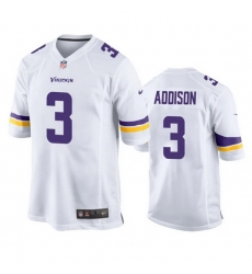 Youth Minnesota Vikings Minnesota Vikings 3 Jordan Addison White 2023 Draft Stitched Game Jersey