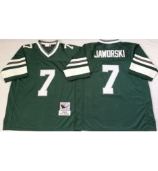 Eagles 7 Ron Jaworski Green Throwback Jersey