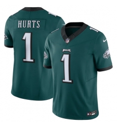 Men Philadelphia Eagles 1 Jalen Hurts Green 2023 F U S E  Vapor Untouchable Limited Stitched Football Jersey