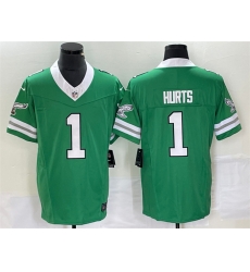 Men Philadelphia Eagles 1 Jalen Hurts Green 2023 F U S E Vapor Untouchable Stitched Football Jersey