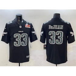 Men Philadelphia Eagles 33 Cooper DeJean Black 2025 Super Bowl LIX Patch Fashion New Vapor Untouchable Limited Stitched Football Jersey