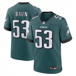 Men Philadelphia Eagles 53 Zack Baun Green Vapor Limited Jersey