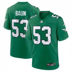 Men Philadelphia Eagles 53 Zack Baun Kelly Green Vapor Limited Jersey