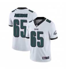 Men Philadelphia Eagles 65 Lane Johnson White Vapor Untouchable Limited Stitched Jersey