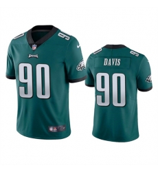 Men Philadelphia Eagles 90 Jordan Davis Green Vapor Untouchable Limited Stitched Jersey